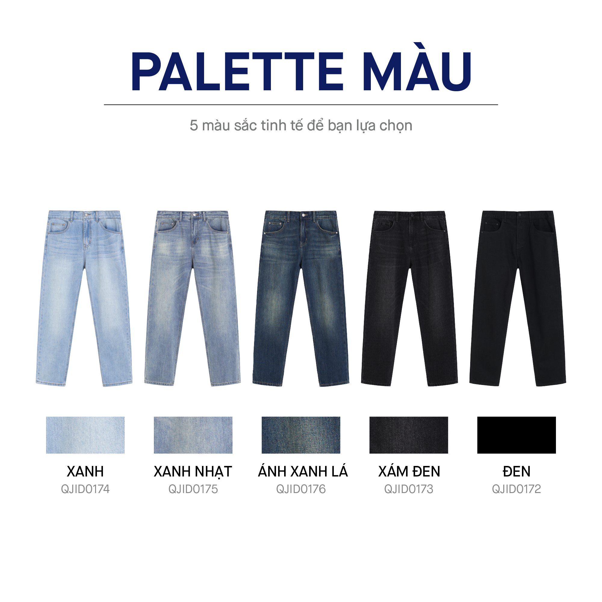 Mô tả Quần jeans nam ICONDENIM, quần bò ống đứng, dáng suông, công nghệ Lightweight siêu nhẹ, chống nhăn tốt ICON105 - 7