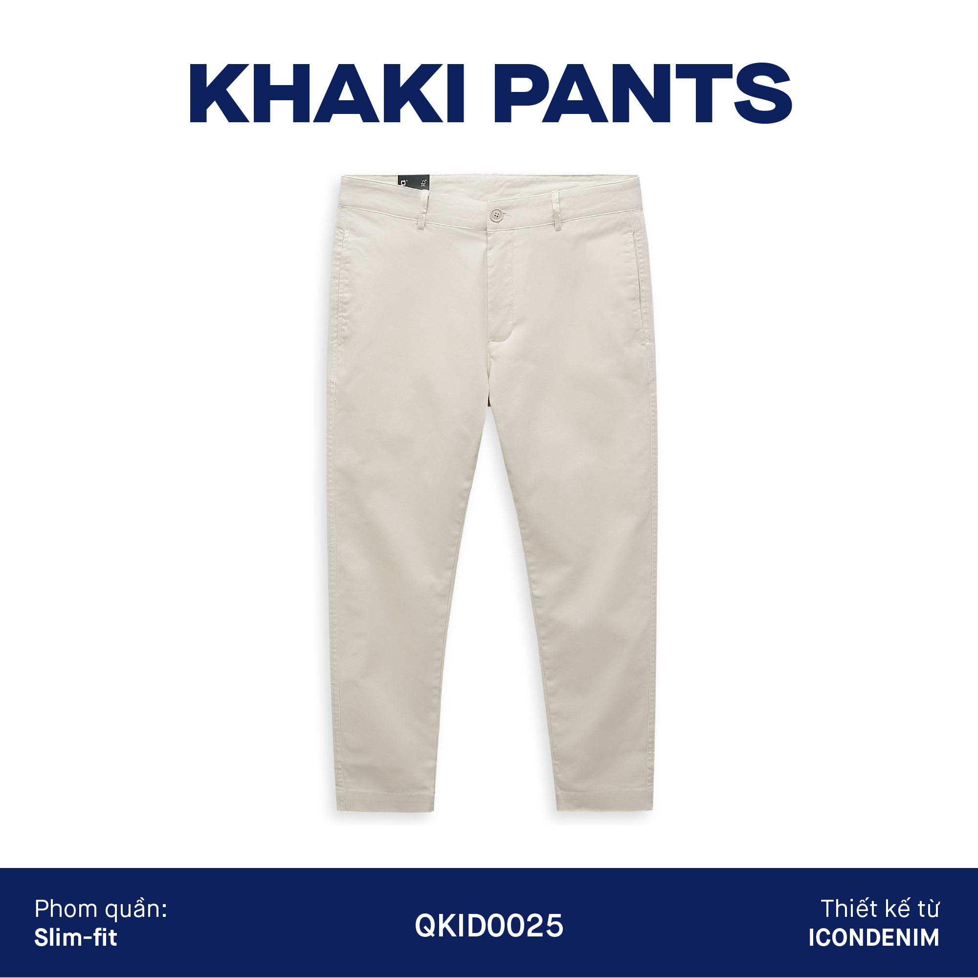 Mô tả Quần Kaki Nam ICONDENIM Slimfit Assemble QKID0025 - 2