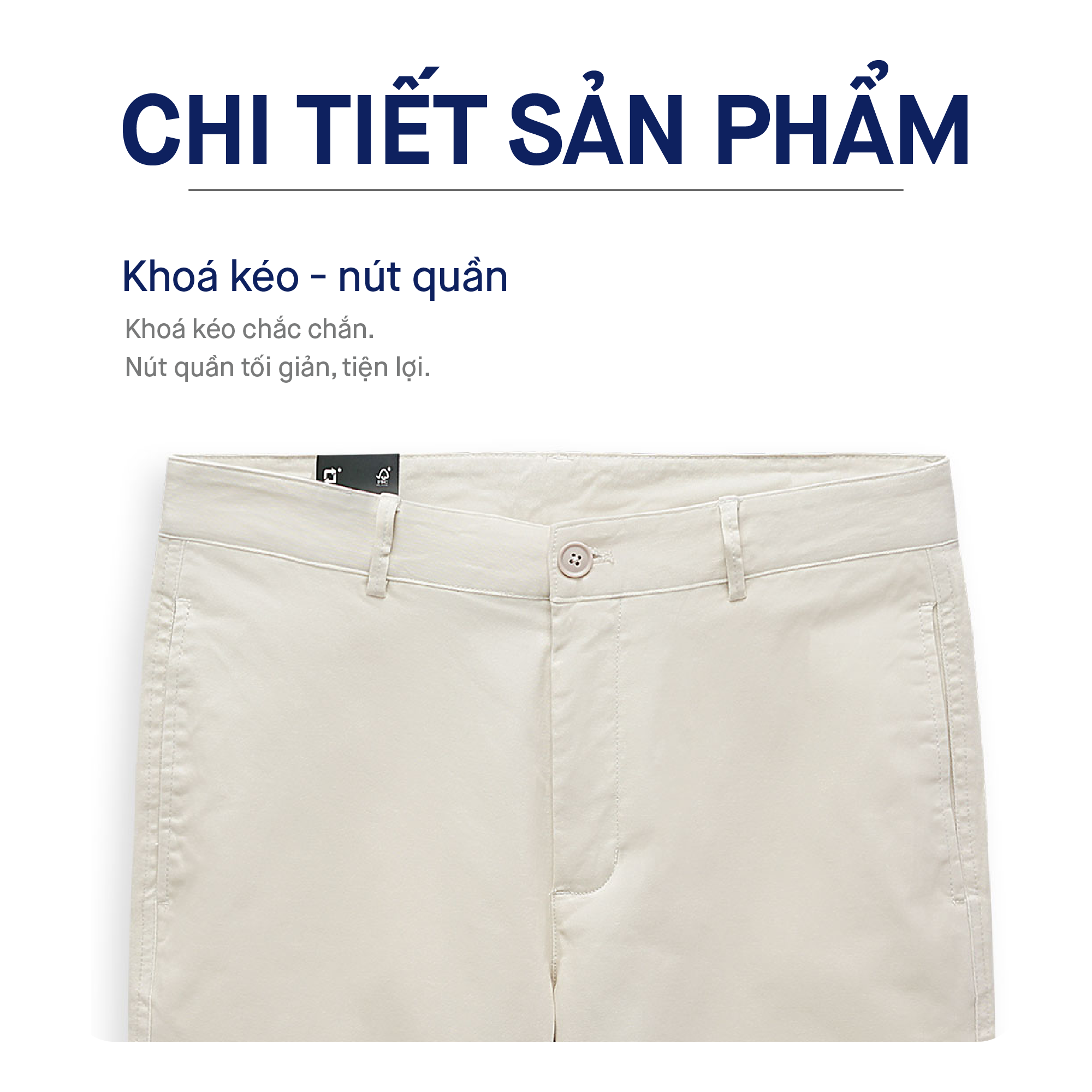 Mô tả Quần Kaki Nam ICONDENIM Slimfit Assemble QKID0025 - 3