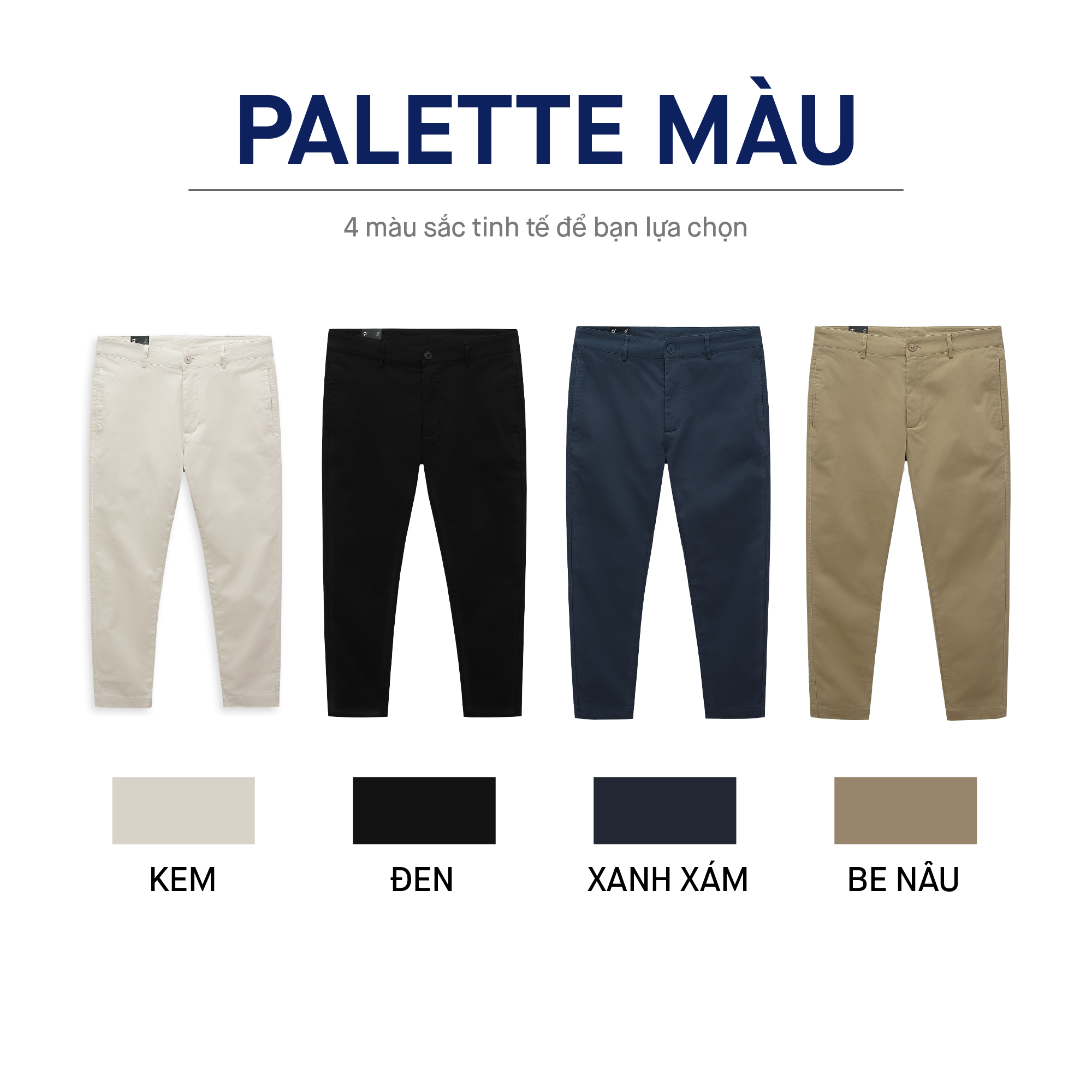 Mô tả Quần Kaki Nam ICONDENIM Slimfit Assemble QKID0025 - 7