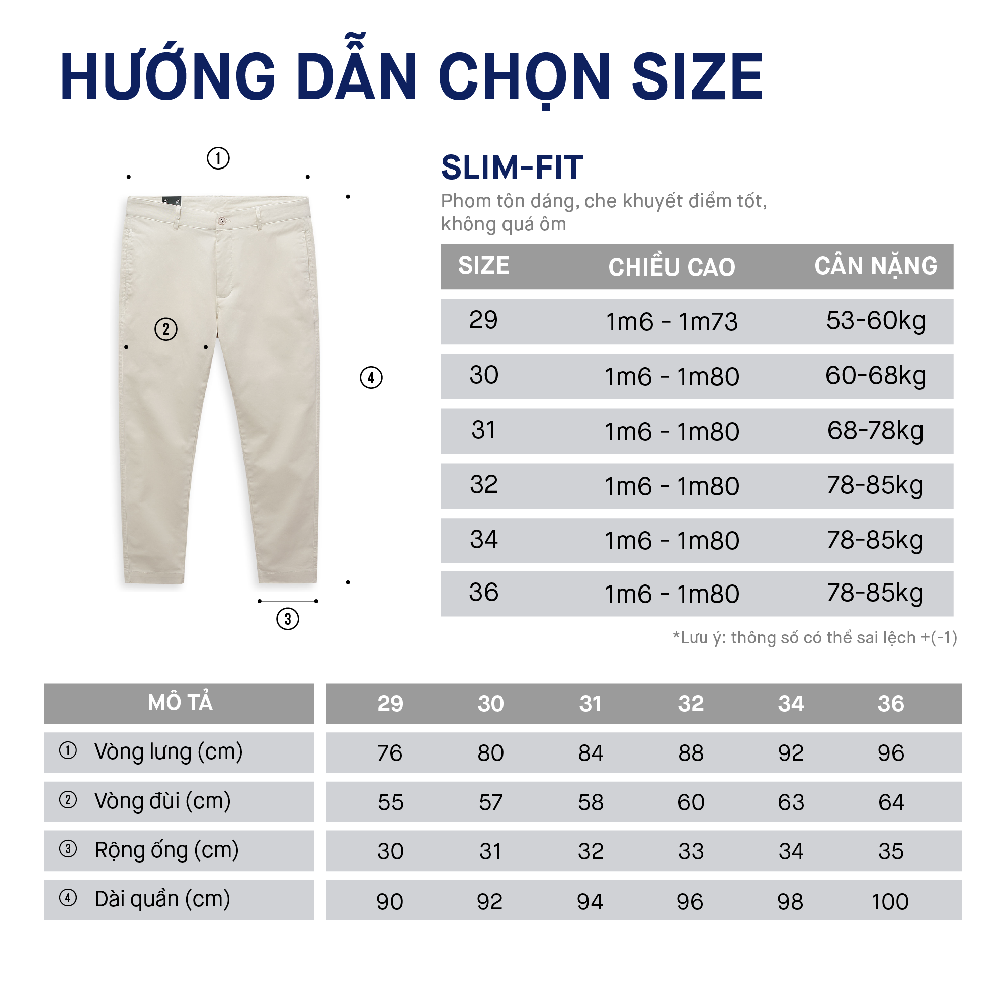 Mô tả Quần Kaki Nam ICONDENIM Slimfit Assemble QKID0025 - 8