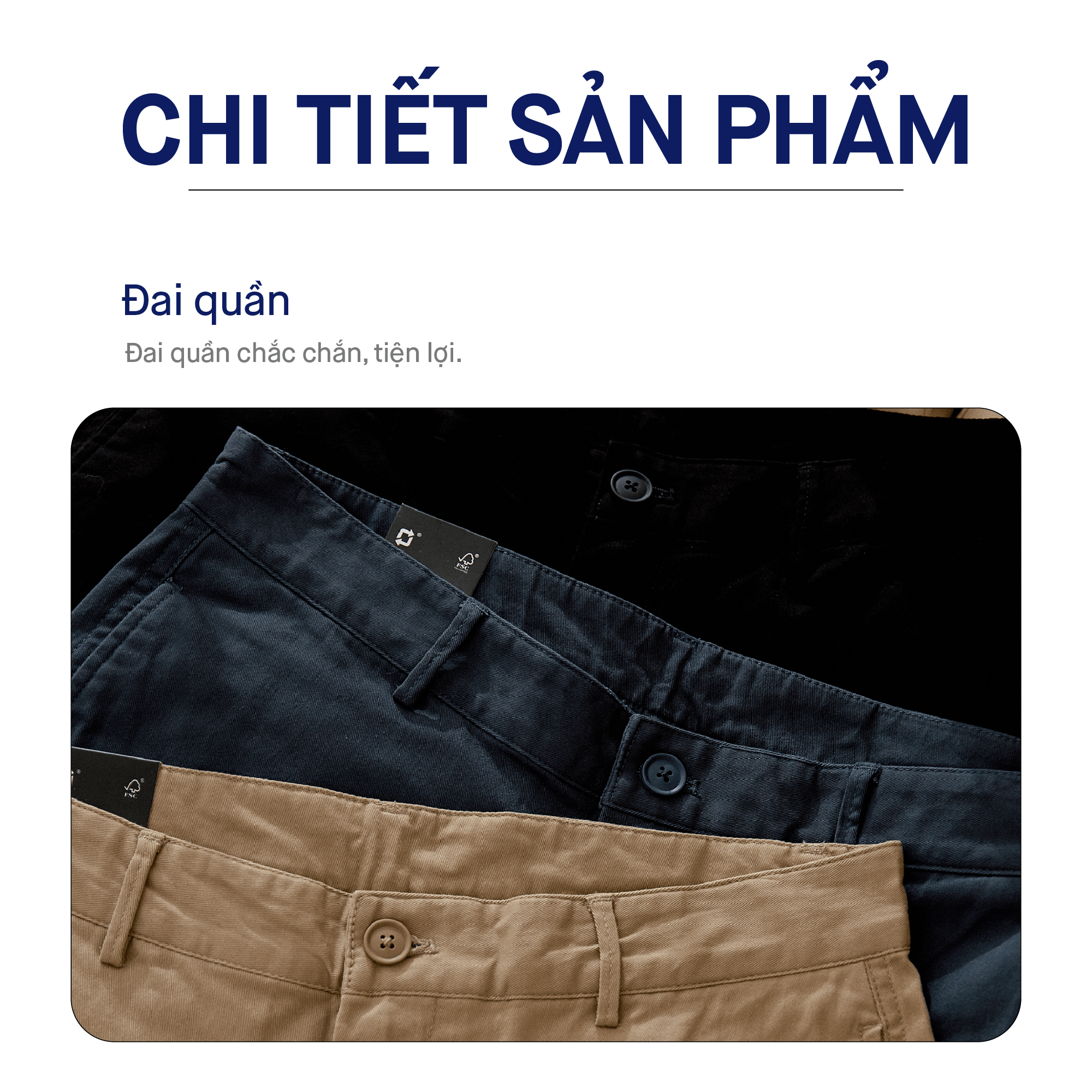 Mô tả Quần Kaki Nam ICONDENIM Slimfit Assemble QKID0025 - 4