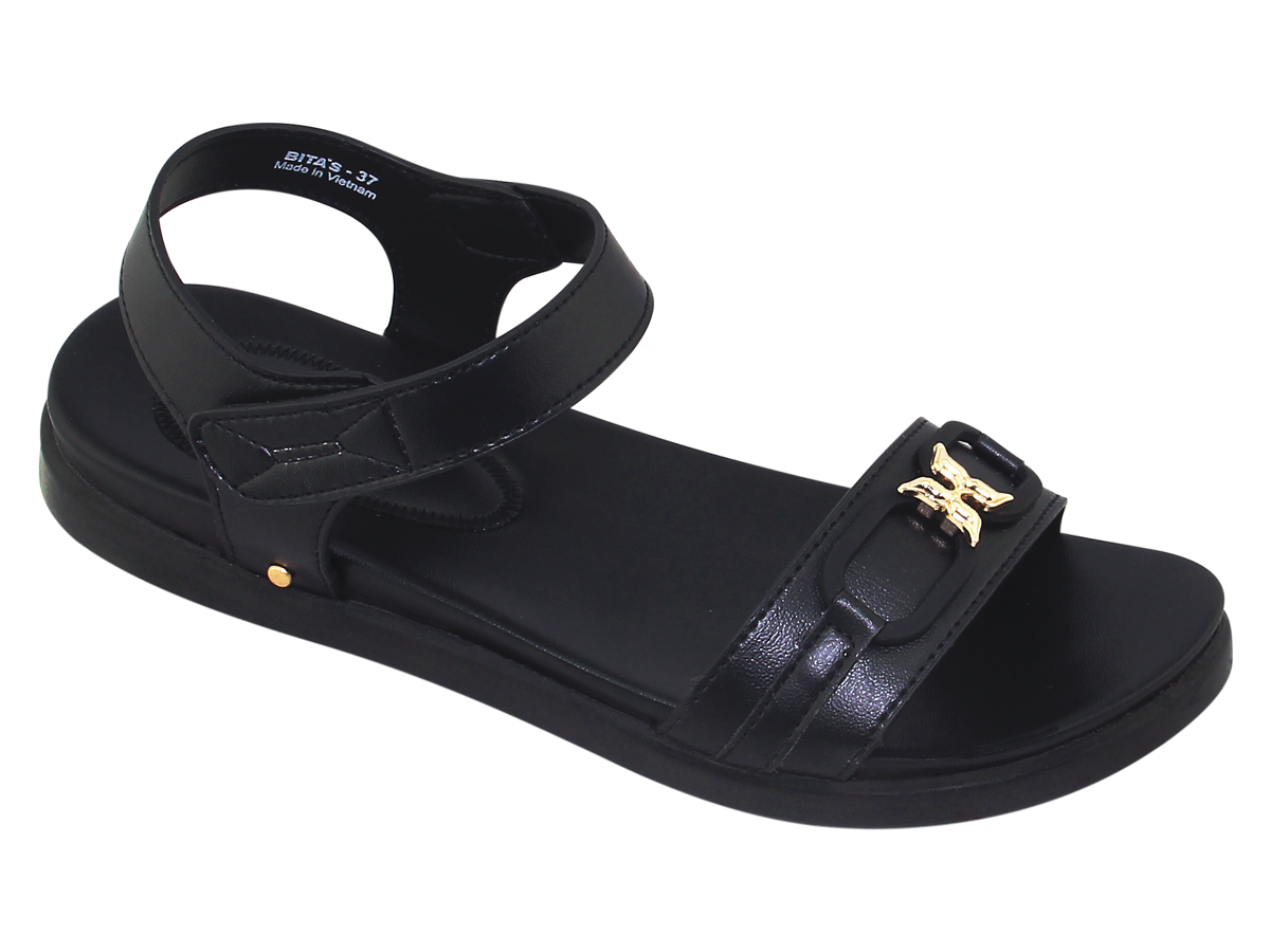Mô tả Sandal đế bằng nữ Bita's SYN.290 (Beige + Đen + Trắng) - 2