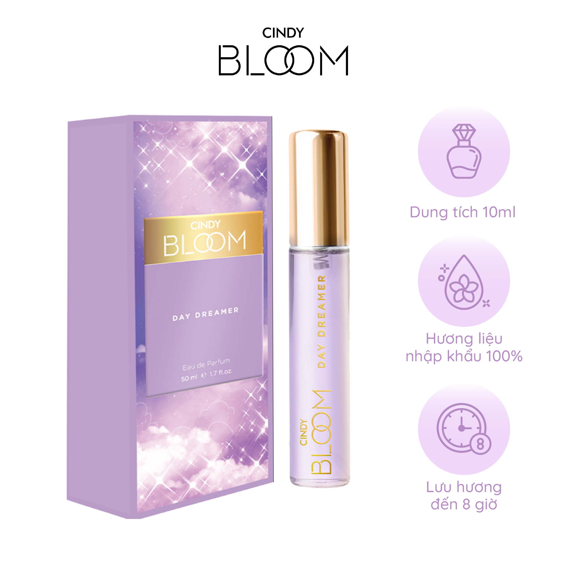 Mô tả Nước hoa nữ Cindy Bloom Day Dreamer Hương Mộng Mơ 10ml - 2