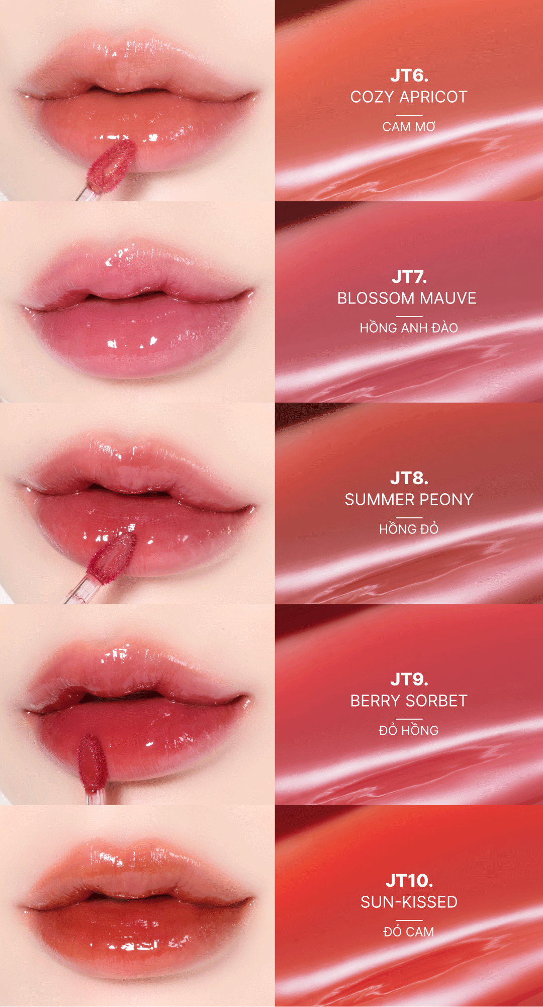 Mô tả [Ver 2] Son Tint Bóng Thuần Chay, Ẩm Mọng, Bền Màu FOIF Juicy Fit Tint 3g - 4