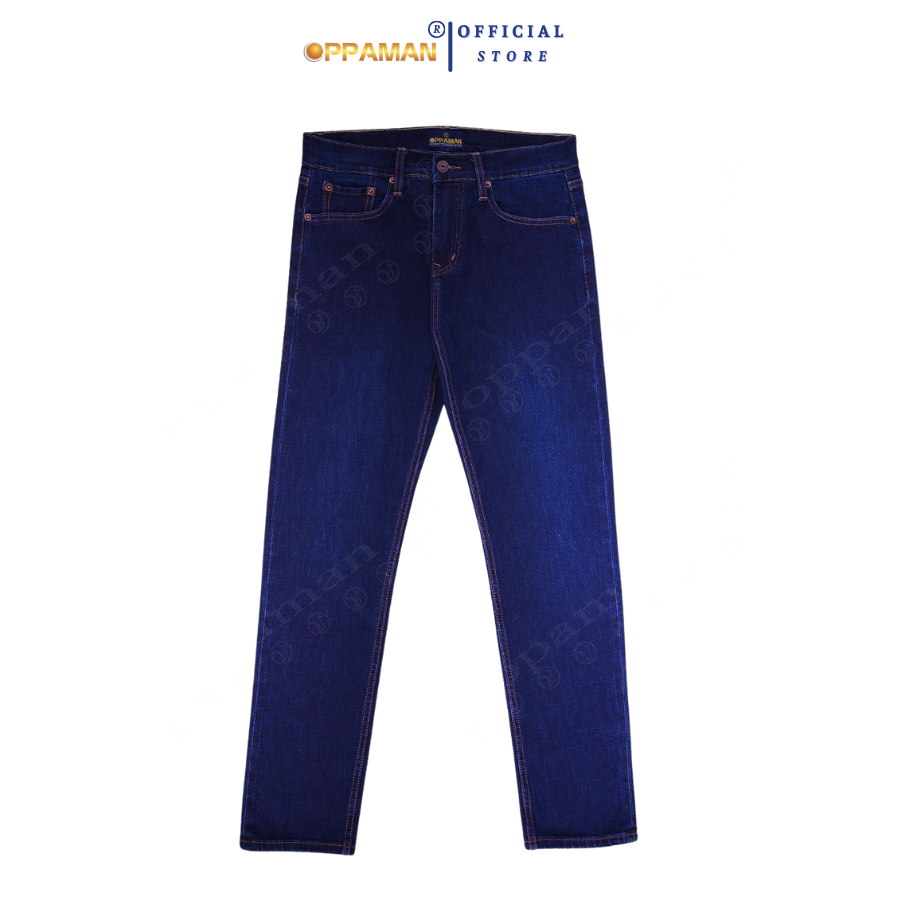 Mô tả Quần jean nam quần bò nam quần rin nam cao cấp trơn dày màu xanh quần jean nam co giãn OJ1 OPPAMAN - 2