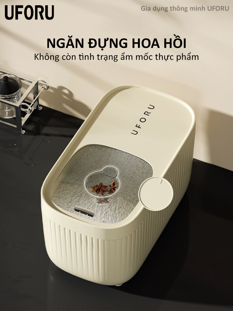 Thùng đựng gạo nhà bếp thông minh chống ẩm mốc uforu nhiều kích cỡ 5kg 10kg 15kg - UF309