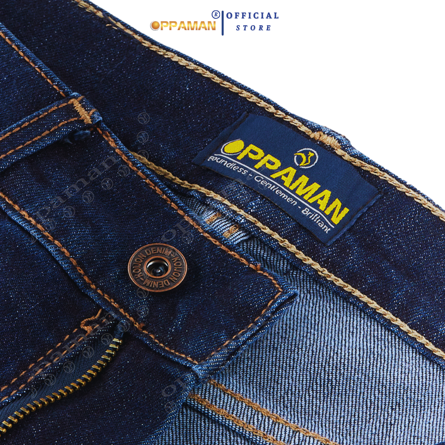 Mô tả Quần jean nam quần bò nam quần rin nam cao cấp trơn dày màu xanh quần jean nam co giãn OJ1 OPPAMAN - 9