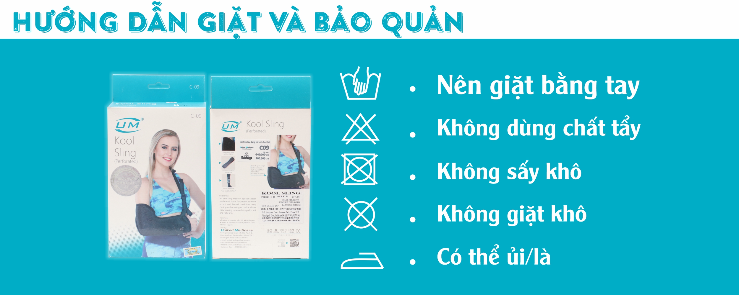 Mô tả Đai Treo Tay Dạng Túi Lưới Đen Hỗ Trợ Cho Tay Bị Bó Bột C09 [United Medicare]. Tiêu Chuẩn Châu Âu - 3