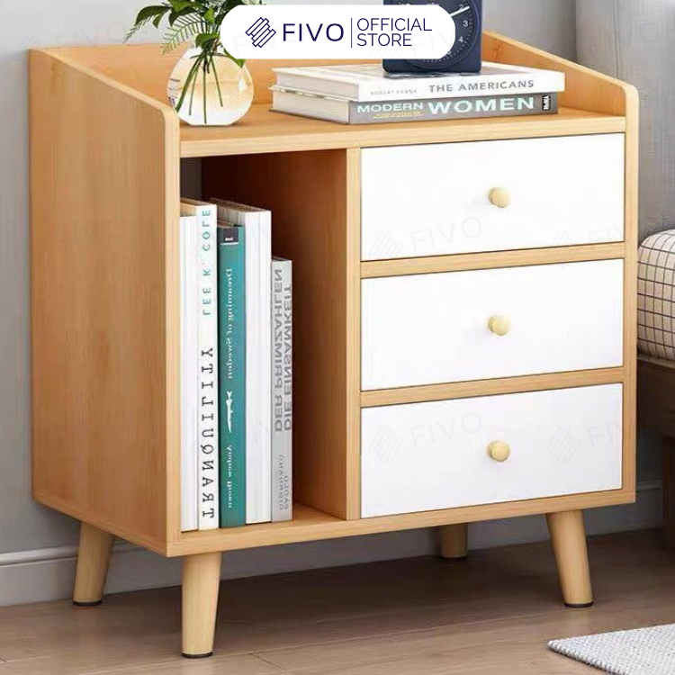 Mô tả Kệ Tủ Đầu Giường Gỗ Mini Nhiều Ngăn Đẹp Hiện Đại FIVO Phong Cách Châu Âu Sang Trọng, Phù Hợp Cho Mọi Kiểu Phòng - 7