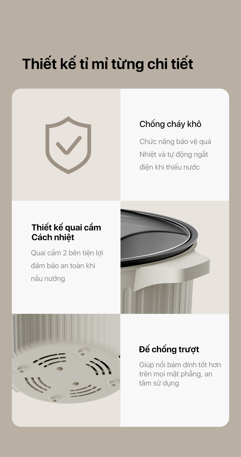 Mô tả Nồi lẩu điện đa năng 2 ngăn Deerma DG50W chống dính, dung tích lớn 6L công suất 2000W - Bảo hành 12 tháng - 11
