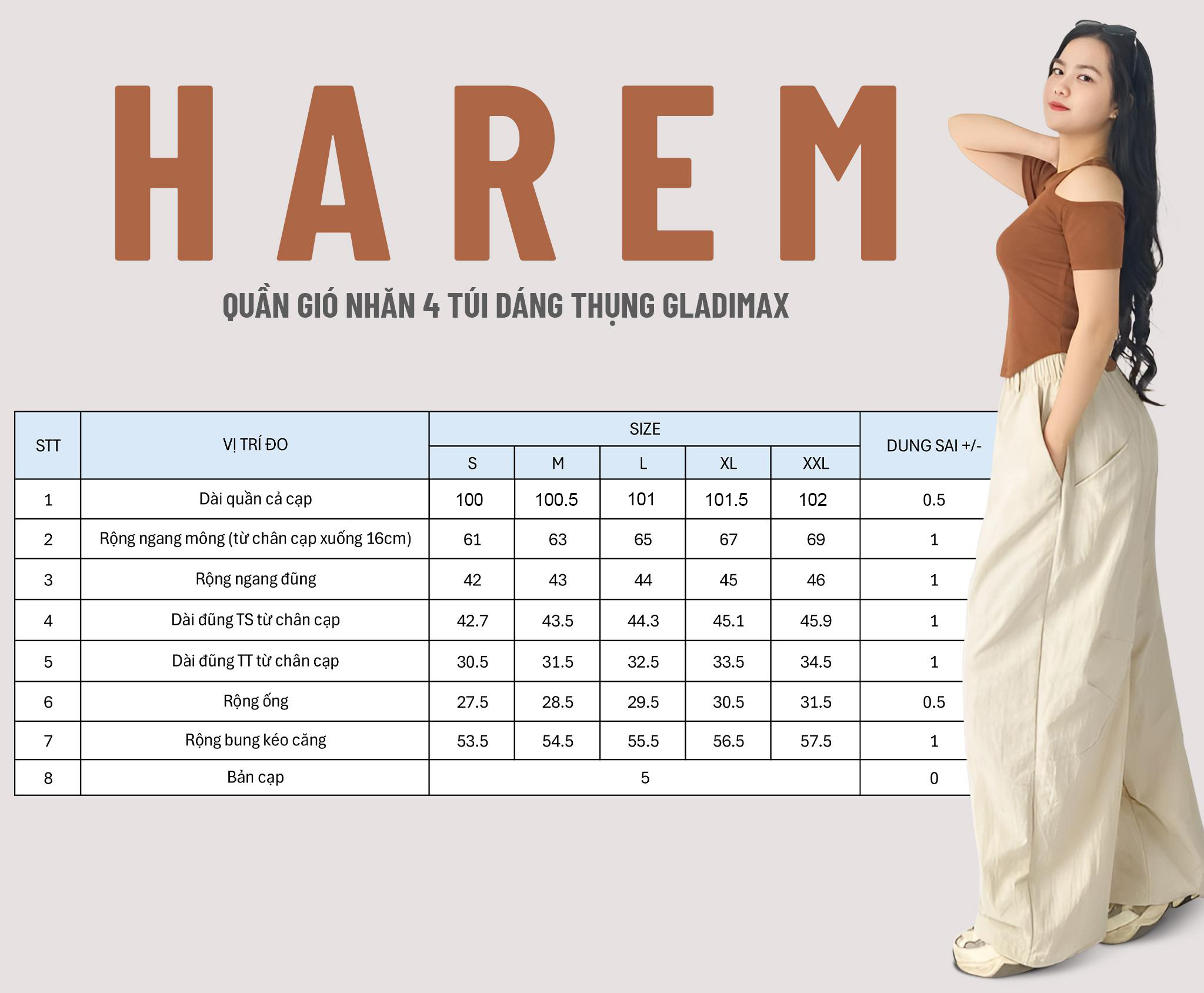 Cách phối đồ với Quần Harem