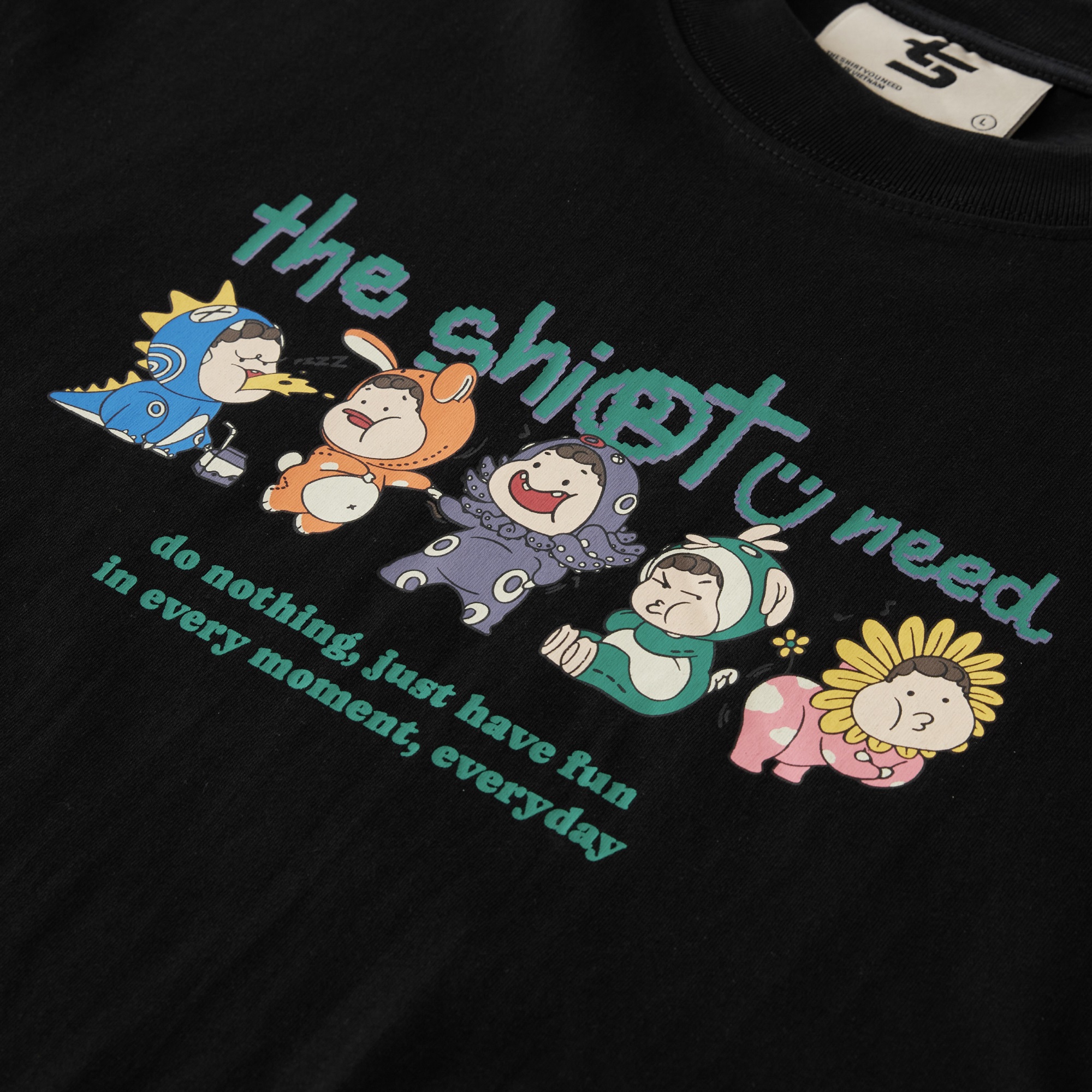 Mô tả Áo Thun TSUN MascotGang Tee - 5 Màu - [UNISEX] - In - Nam/Nữ - Local Brand - Streetwear - Đen/Trắng/Vàng/Hồng/Beige - 5