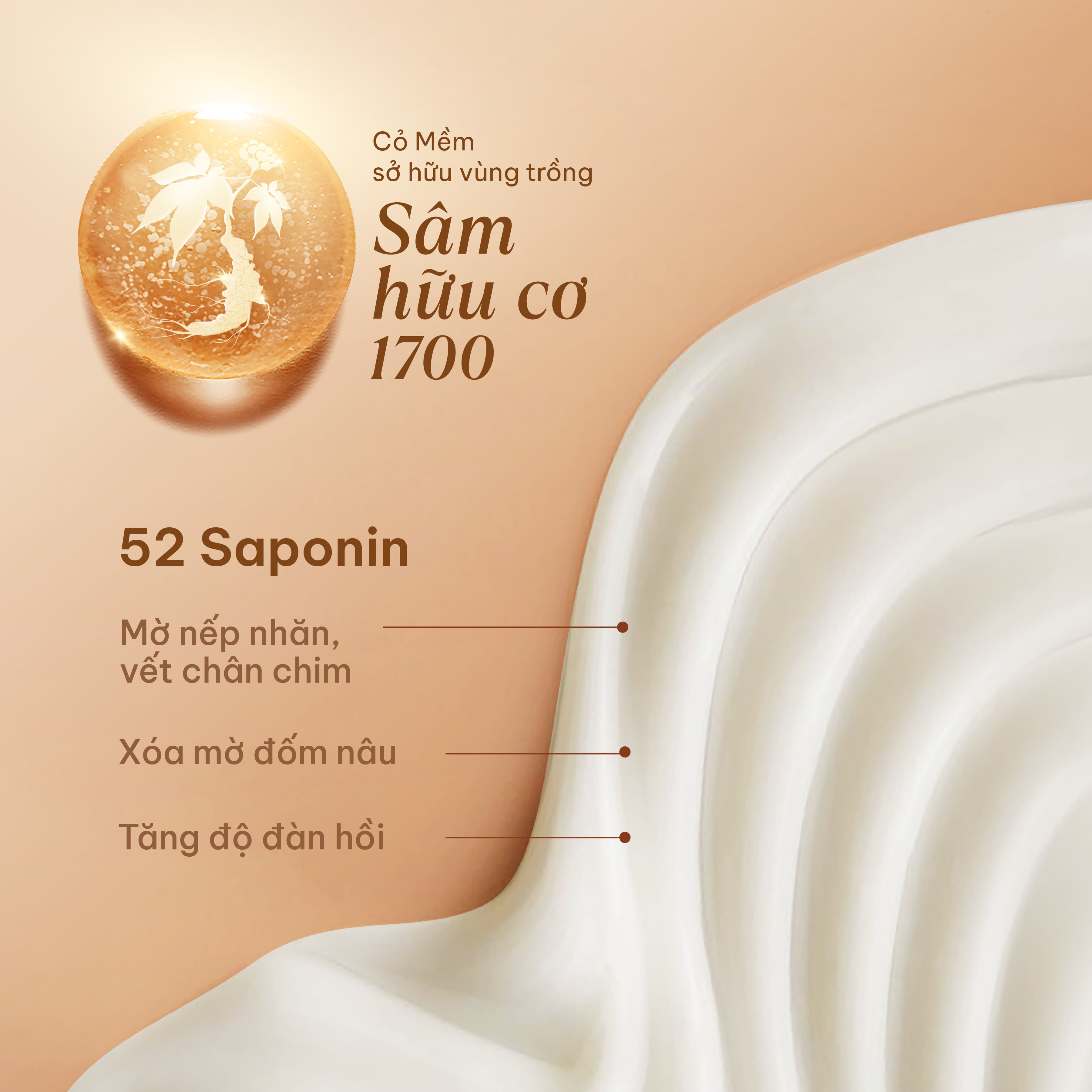 Kem dưỡng ẩm da mặt Sâm 1700 Ngừa Lão Hoá da Giúp Mờ Nếp Nhăn Và Đốm Nâu Cỏ Mềm 50g