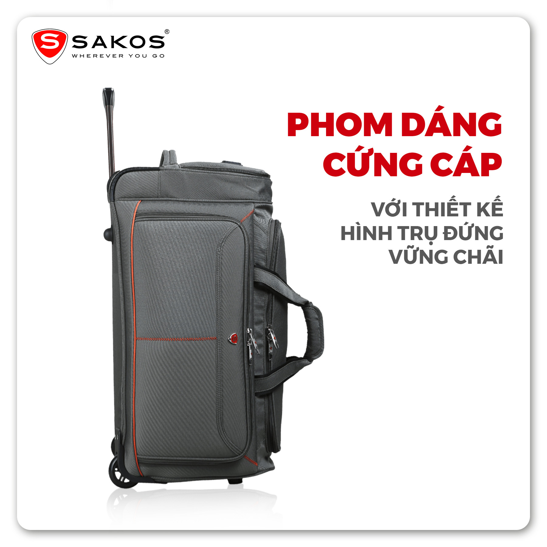 Mô tả Túi Cần Kéo Du Lịch Thời Trang Cao Cấp SAKOS GIGANT - 4