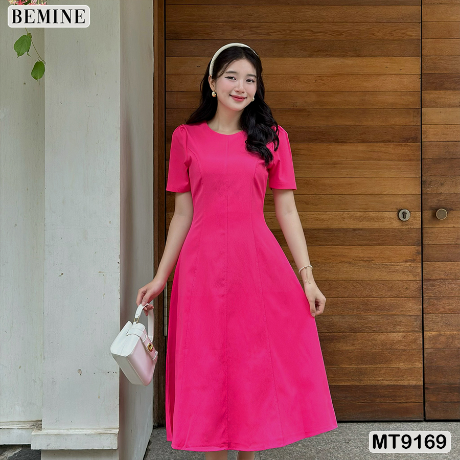 Mô tả Đầm thiết kế cổ tròn dáng xòe dài BEMINE MT9169 - 5