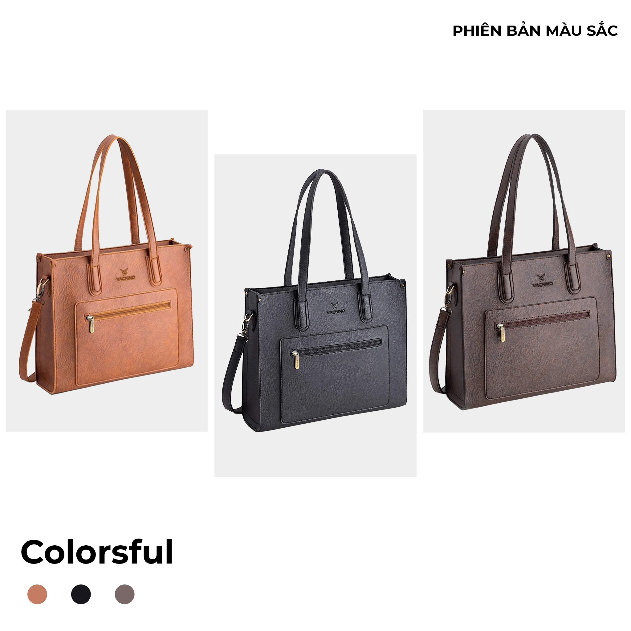 Mô tả Túi xách công sở Selene Bag đựng laptop 15.6in VACHINO-TX011 - 4