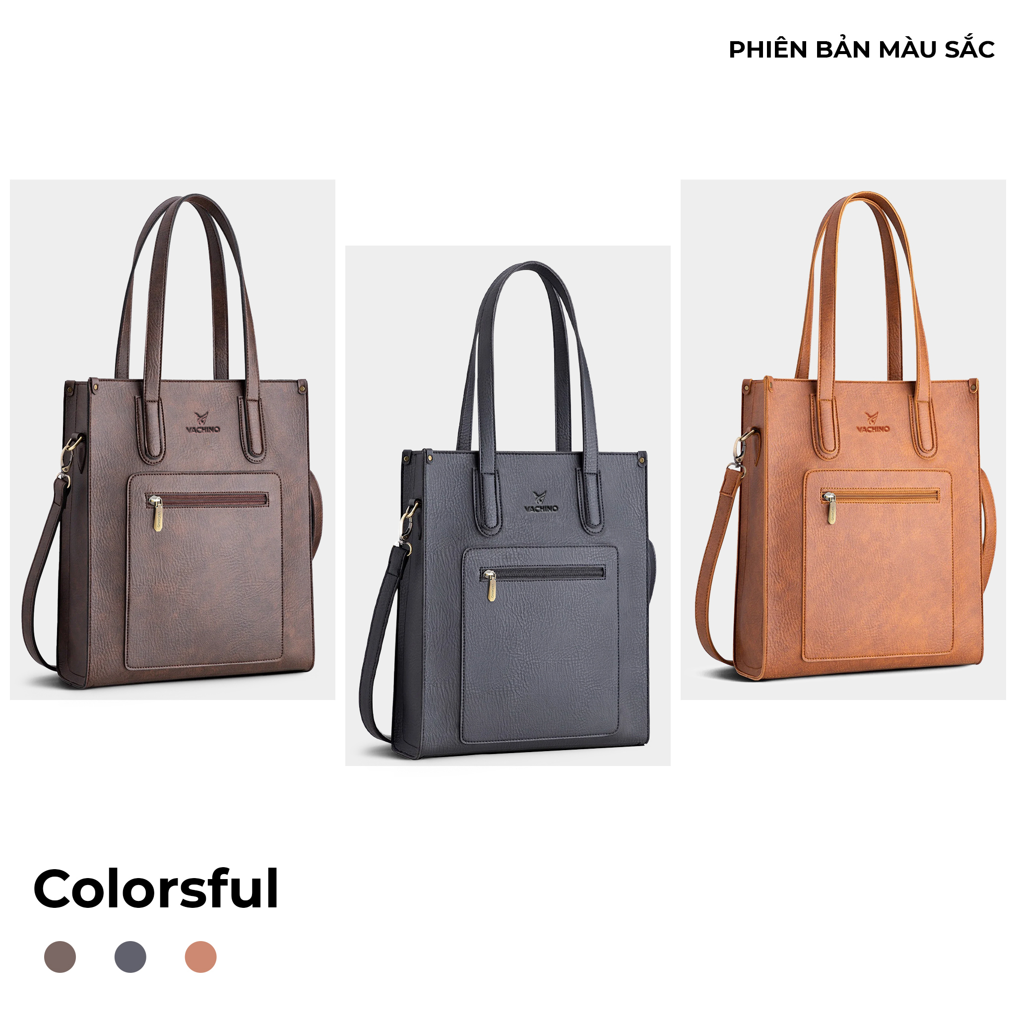 Mô tả Túi xách công sở nữ Selene Bag đựng laptop 15.6in VACHINO-TX010 - 3