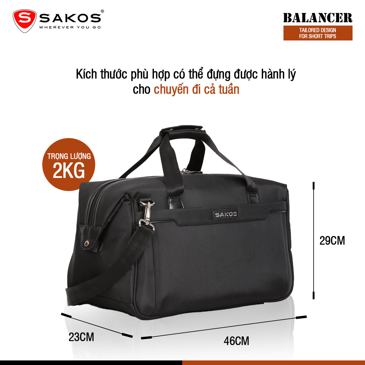 Mô tả Túi Xách Du Lịch Thời Trang Cao Cấp SAKOS BALANCER - 4