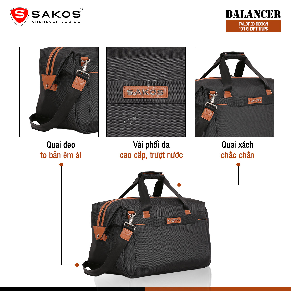 Mô tả Túi Xách Du Lịch Thời Trang Cao Cấp SAKOS BALANCER - 5