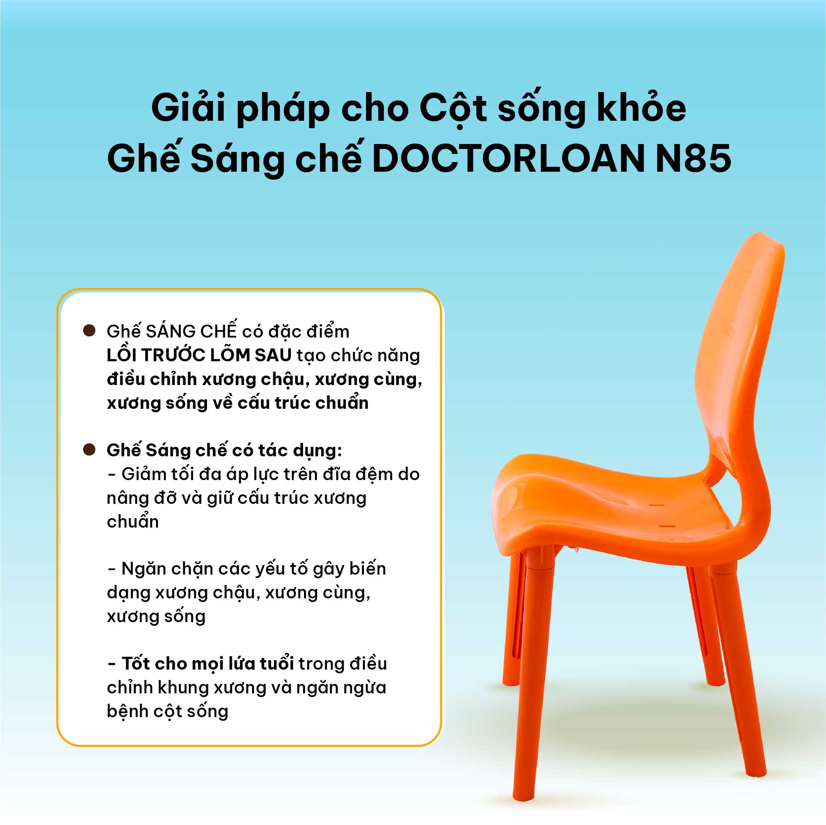 Mô tả Combo dành cho dân văn phòng DOCTORLOAN giữ tư thế ngồi chuẩn bảo vệ cột sống lưng cổ - 2