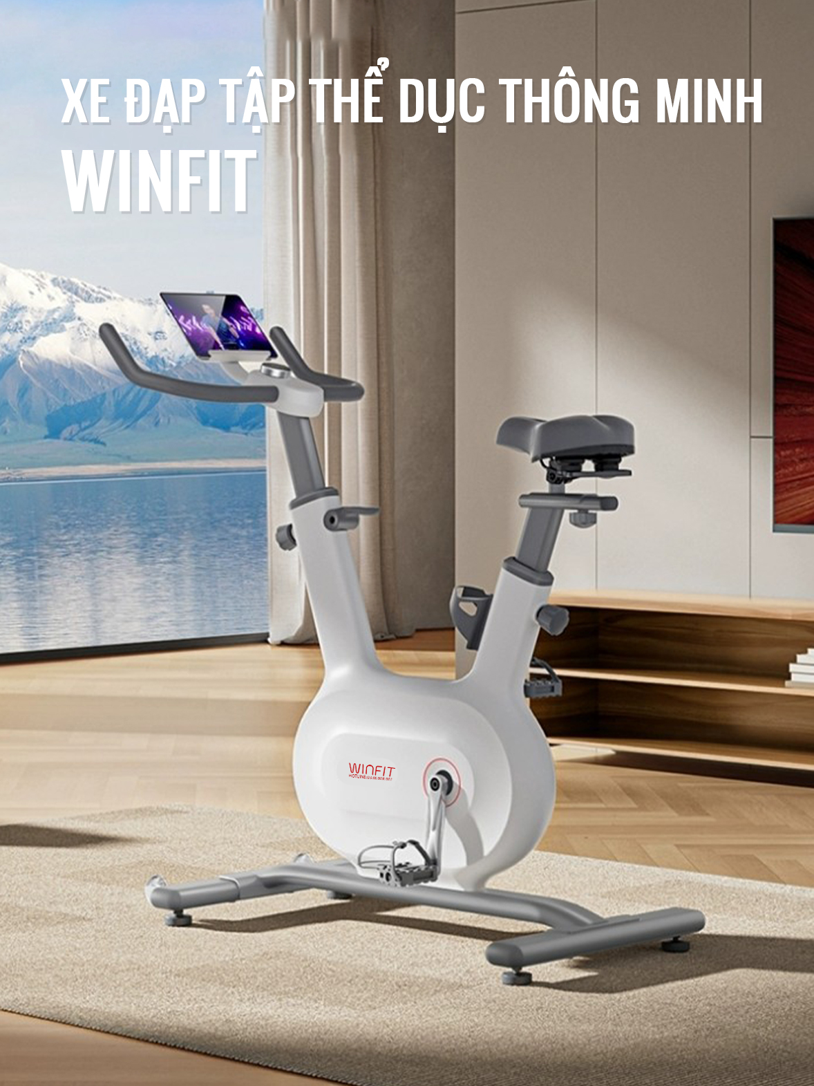 Xe đạp tập thể dục WINFIT bản PRO, cung cấp 36 chế độ luyện tập, có ...