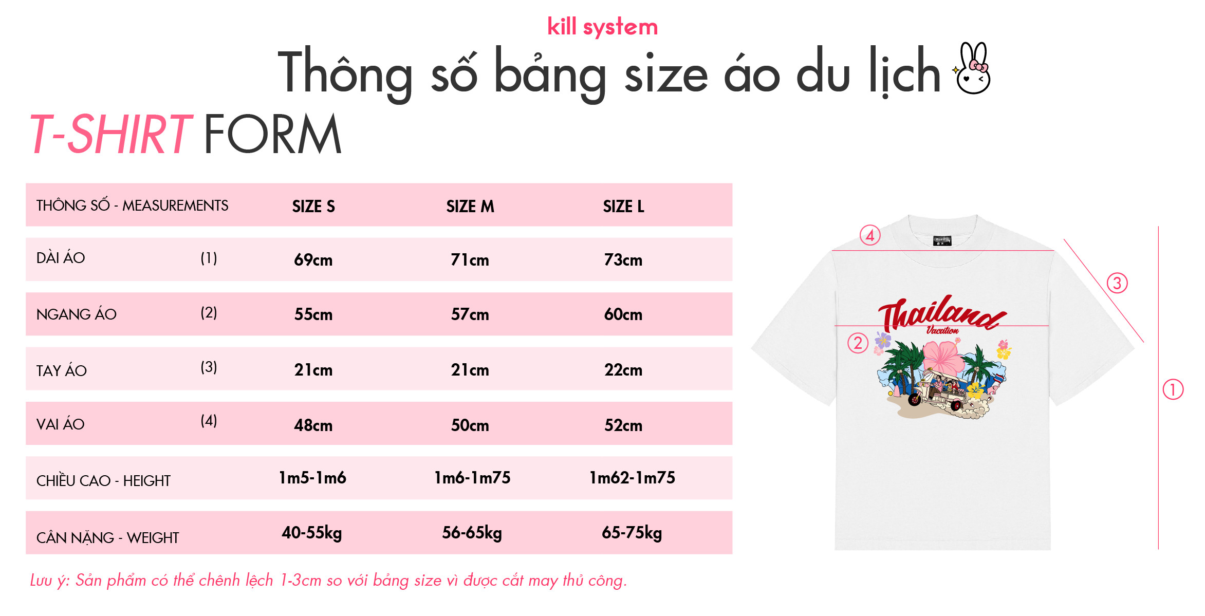 Mô tả Áo thun Du Lịch form oversize Kill System tay ngắn cổ tròn cho nam và nữ - 1
