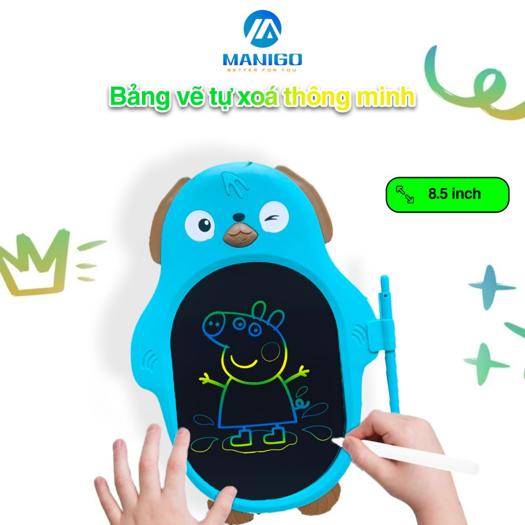 Mô tả Bảng vẽ tự xóa thông minh đa sắc KSD01 8.5inch màn hình LCD chống bức xạ ánh sáng xanh bảo hành 1năm - 2