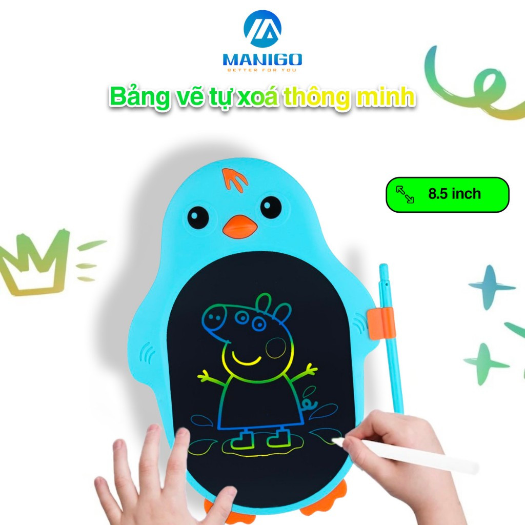 Mô tả Bảng vẽ tự xóa thông minh đa sắc KSD01 8.5inch màn hình LCD chống bức xạ ánh sáng xanh bảo hành 1năm - 3