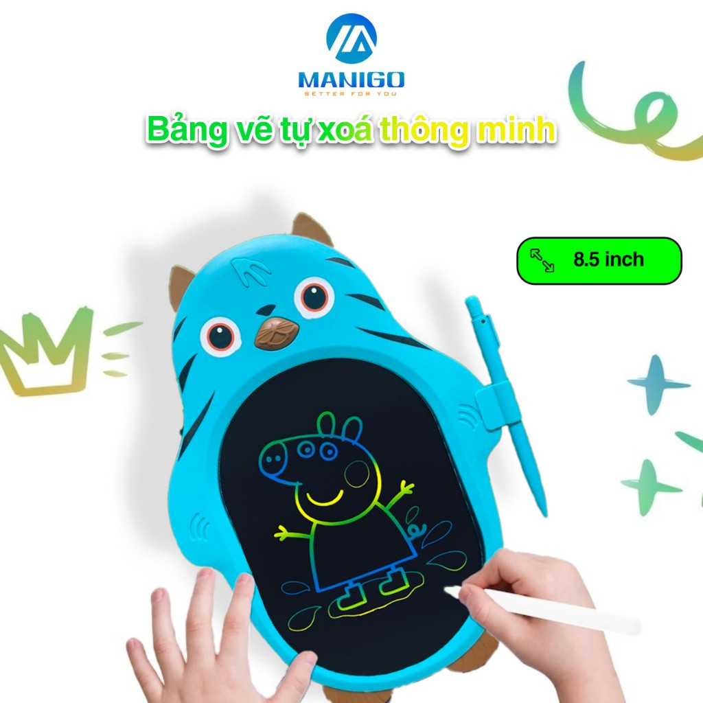 Mô tả Bảng vẽ tự xóa thông minh đa sắc KSD01 8.5inch màn hình LCD chống bức xạ ánh sáng xanh bảo hành 1năm - 4