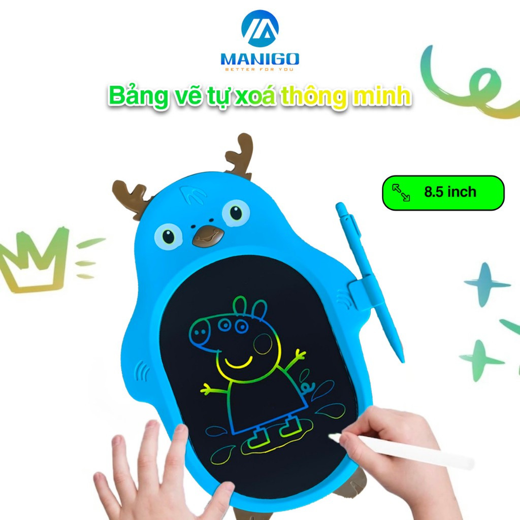 Mô tả Bảng vẽ tự xóa thông minh đa sắc KSD01 8.5inch màn hình LCD chống bức xạ ánh sáng xanh bảo hành 1năm - 5