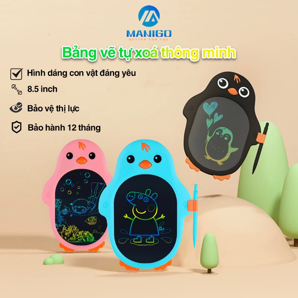 Mô tả Bảng vẽ tự xóa thông minh đa sắc KSD01 8.5inch màn hình LCD chống bức xạ ánh sáng xanh bảo hành 1năm - 11