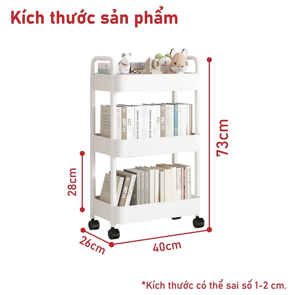 Mô tả BG - 4026 Kệ Tiện Lợi 3 TẦNG ,Xe Đẩy Spa YTC Để Đồ Đa Năng, bánh xe không có khóa - 11