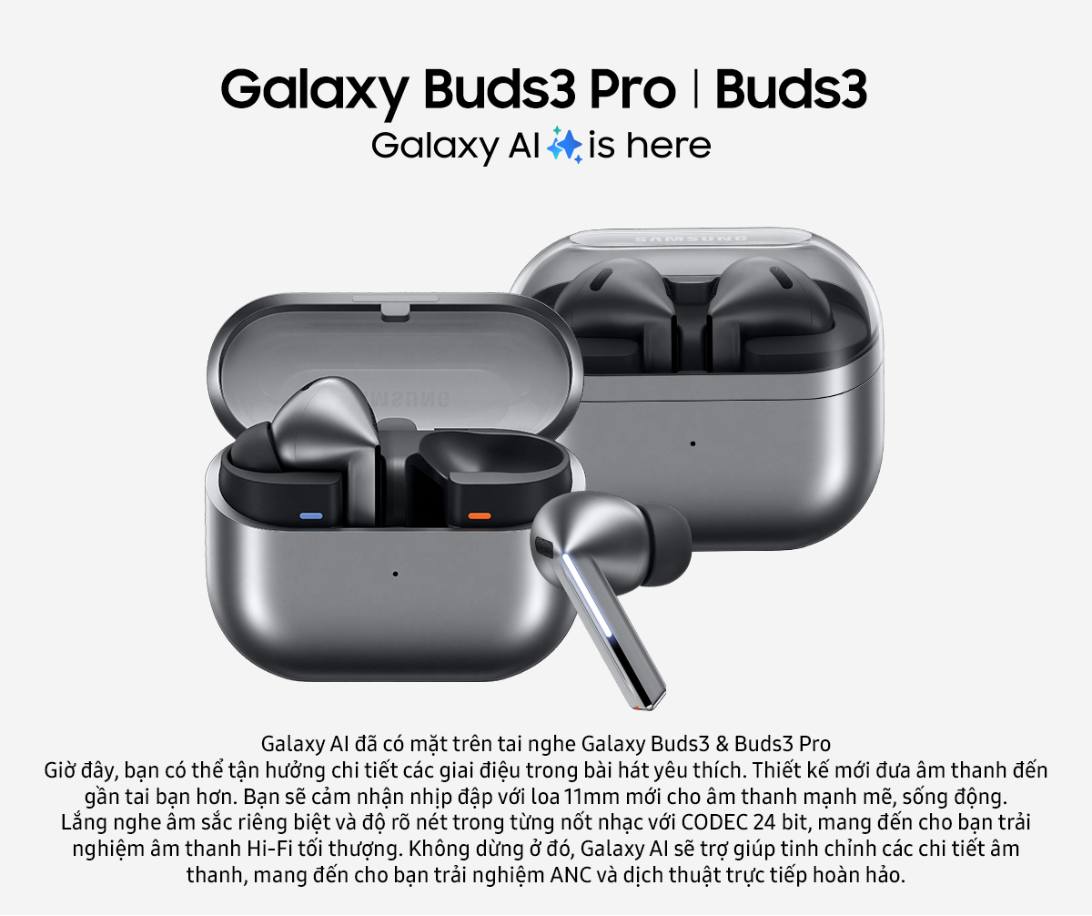 Mô tả Samsung Galaxy Buds3 Pro, Tai nghe Bluetooth không dây Hi-Fi - 2