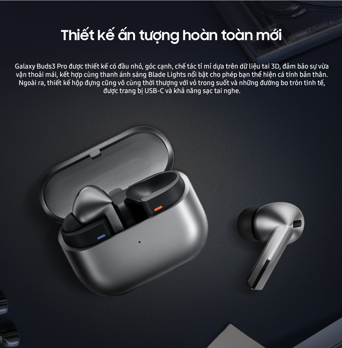 Mô tả Samsung Galaxy Buds3 Pro, Tai nghe Bluetooth không dây Hi-Fi - 3