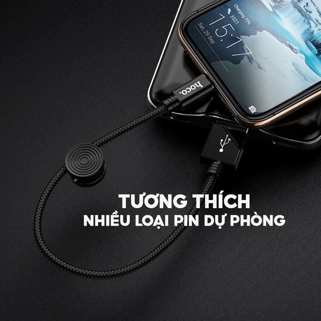 Mô tả Dây Cáp Sạc Nhanh 2.4A Siêu Ngắn 25 CM Tiện Lợi Dùng Cho Sạc Dự Phòng Chuẩn USB to IP, Micro ,Type C - 3