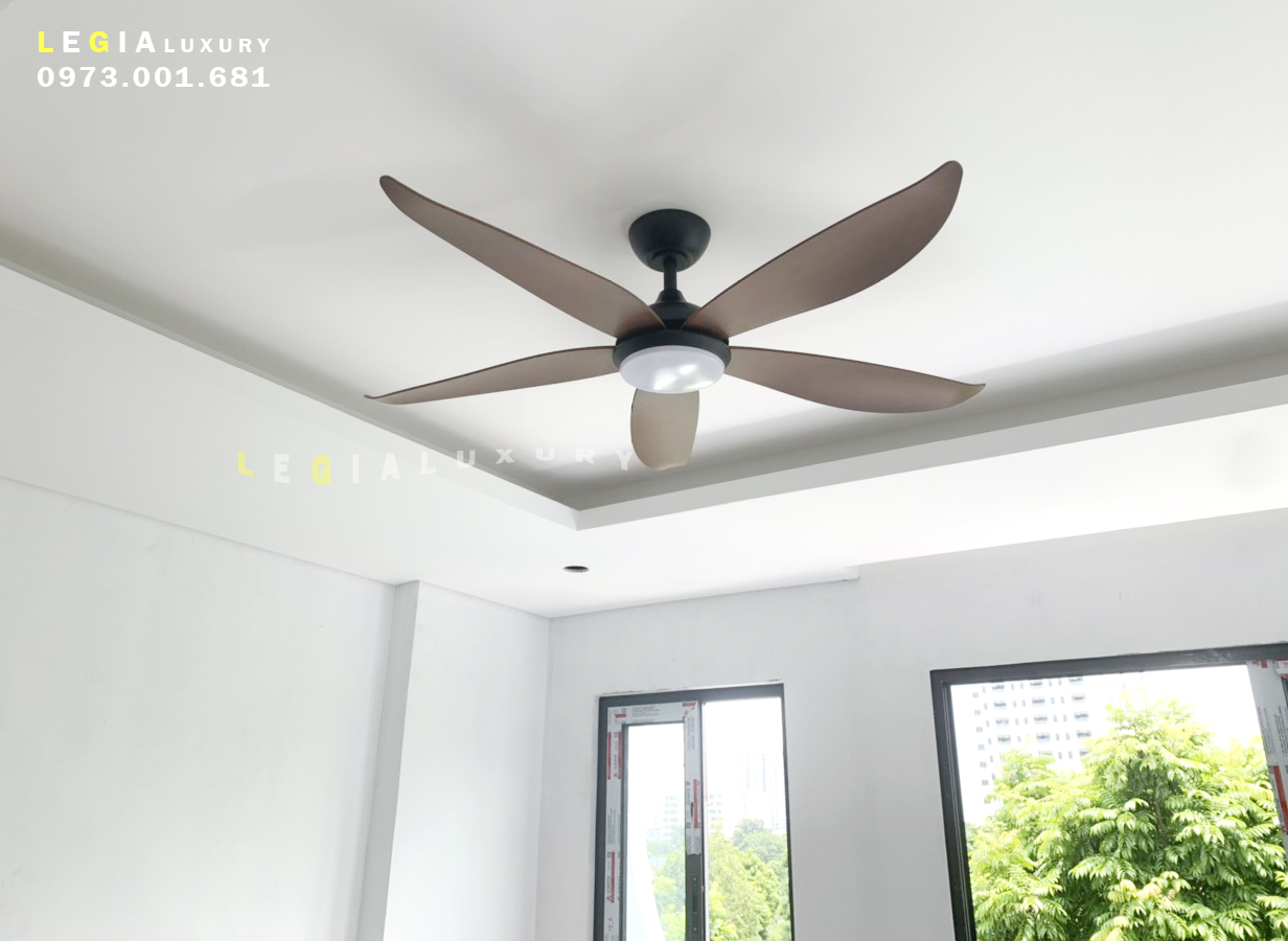 Mô tả Quạt trần chung cư cổ ngắn Chính Hãng Lê Gia LGFAN669 gió mạnh rât khỏe phù hợp trần 2.3m đến 3.2m - 7