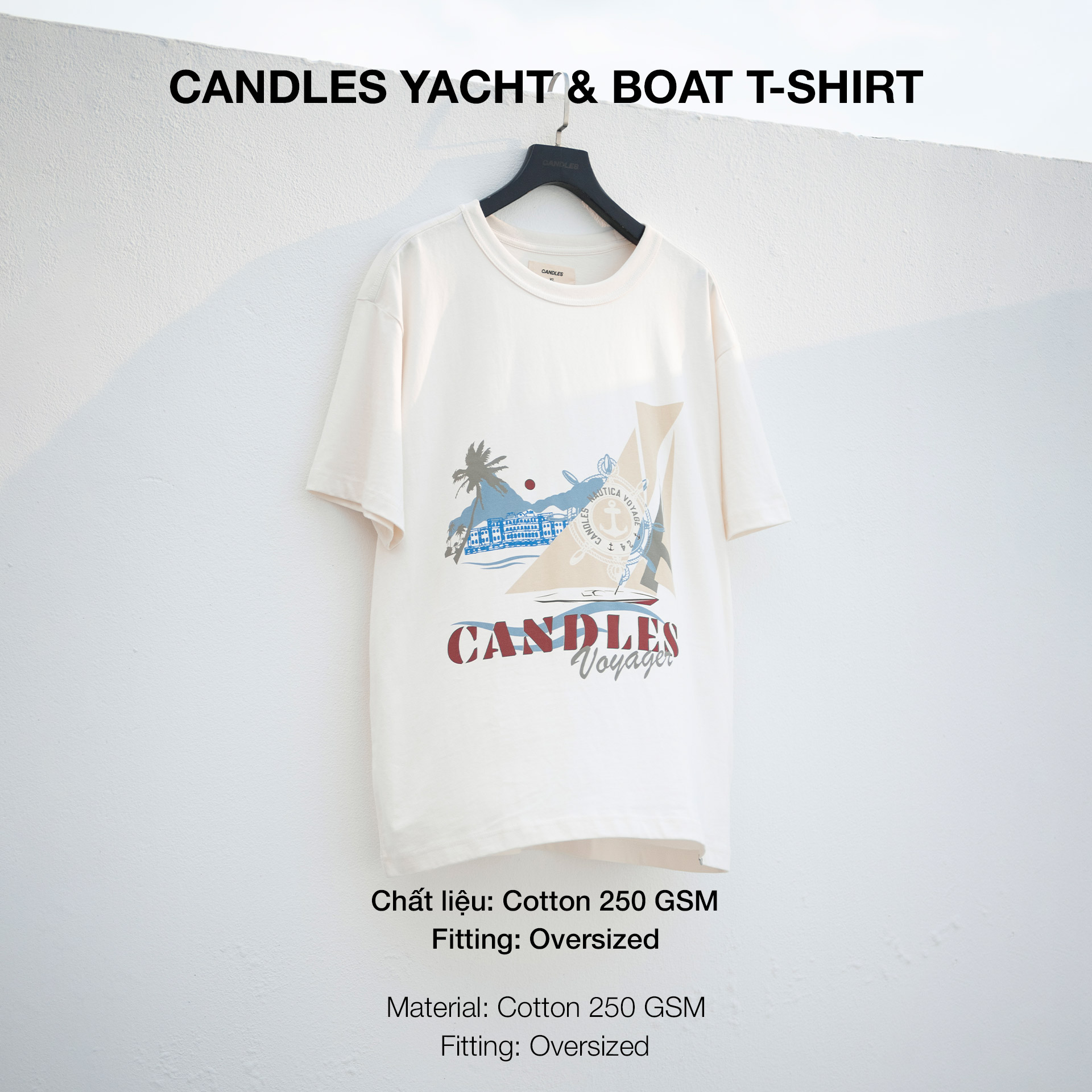 Mô tả Áo thun Candles Yacht & Boat Oversize Tee Unisex - 1
