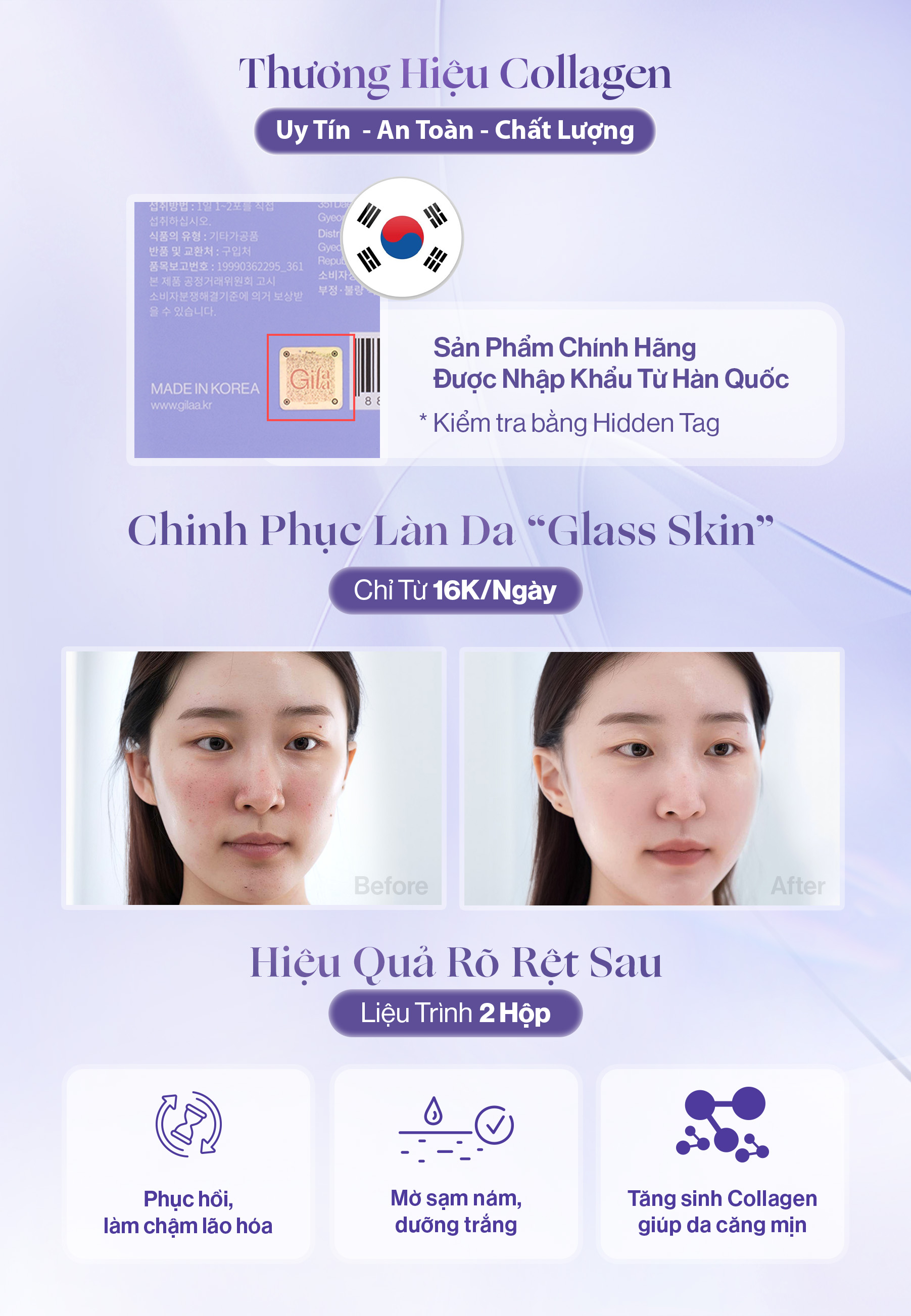 Mô tả [Gilaa  x KOL] Bột Uống Collagen Cao Cấp Kết Hợp Saffron Gilaa (60 gói x 2g) - 3