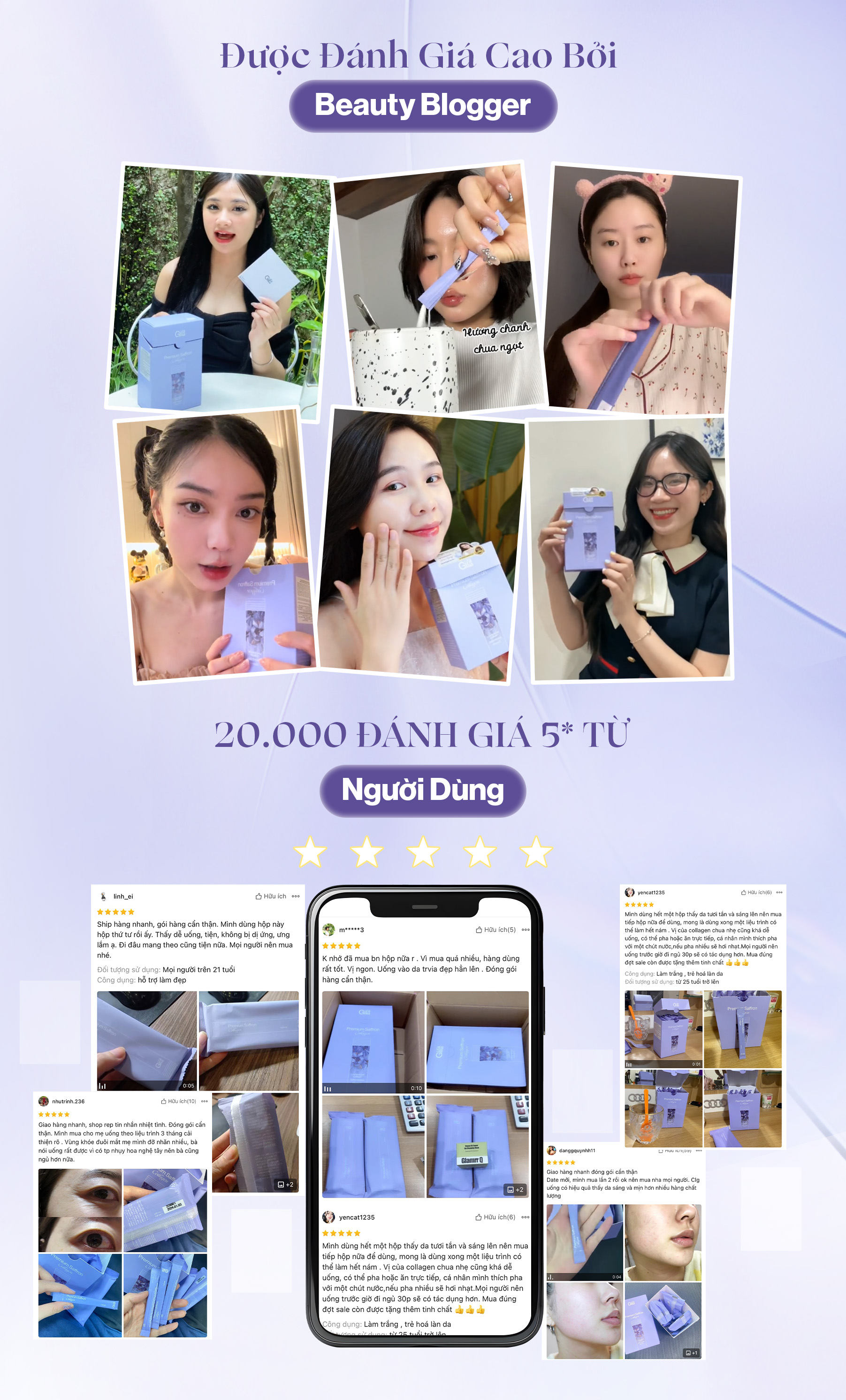 Mô tả [Gilaa  x KOL] Bột Uống Collagen Cao Cấp Kết Hợp Saffron Gilaa (60 gói x 2g) - 6