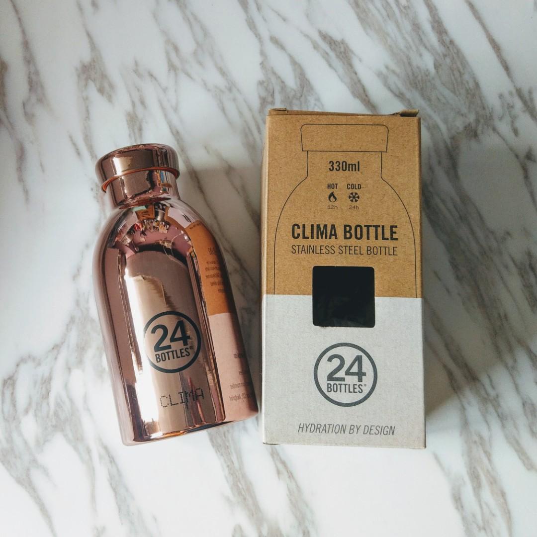 Mô tả Bình giữ nhiệt chân không 24Bottles 330ml chất liệu thép không gỉ màu Rose Gold - 1