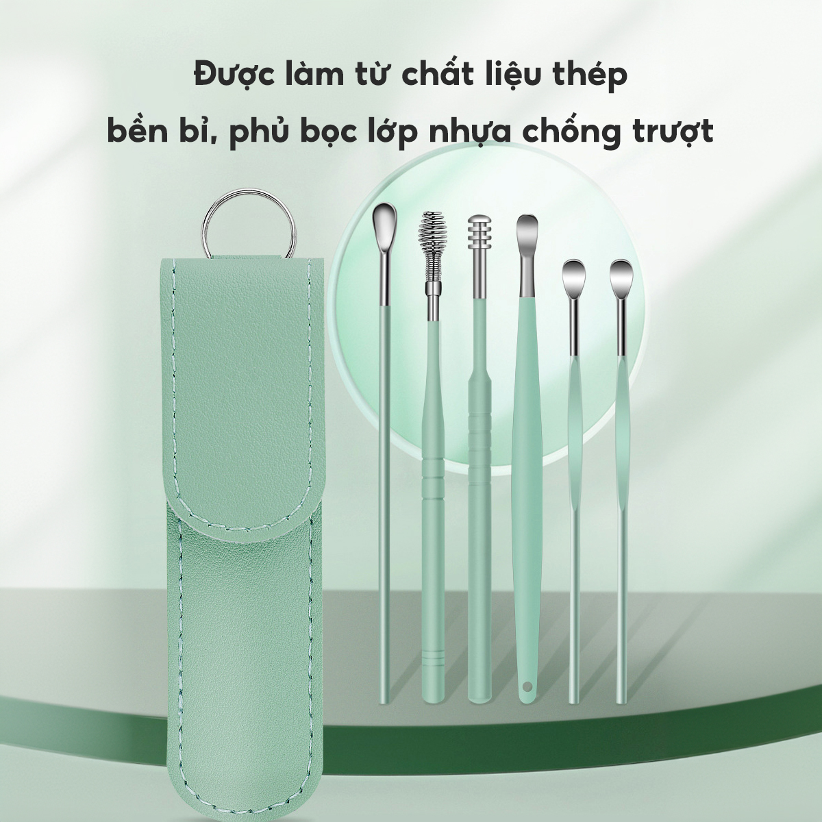 SET 6 Dụng Cụ Lấy Ráy Tai Bằng Thép Không Gỉ JYoohome Kèm Hộp Đựng, Que ...