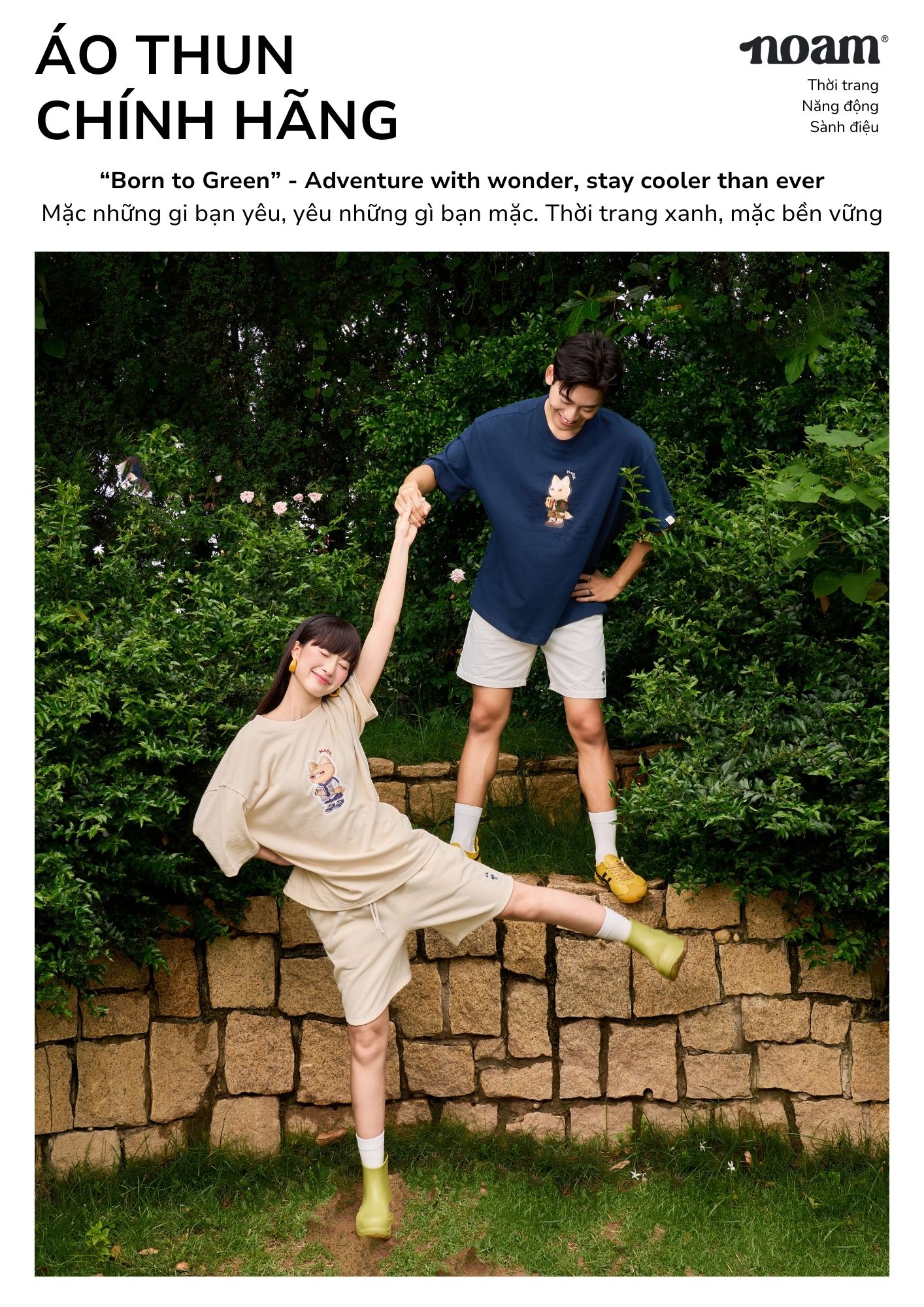 Mô tả Áo thun Form rộng NOAM Nafox Naive Unisex 100% Cotton - Màu đen/trắng - 1