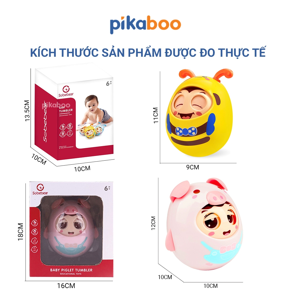 Mô tả Đồ chơi lật đật Pikaboo, các kiểu hình xinh xắn, tích hợp 3 in 1, âm thanh vui nhộn, có gặm nướu - 7