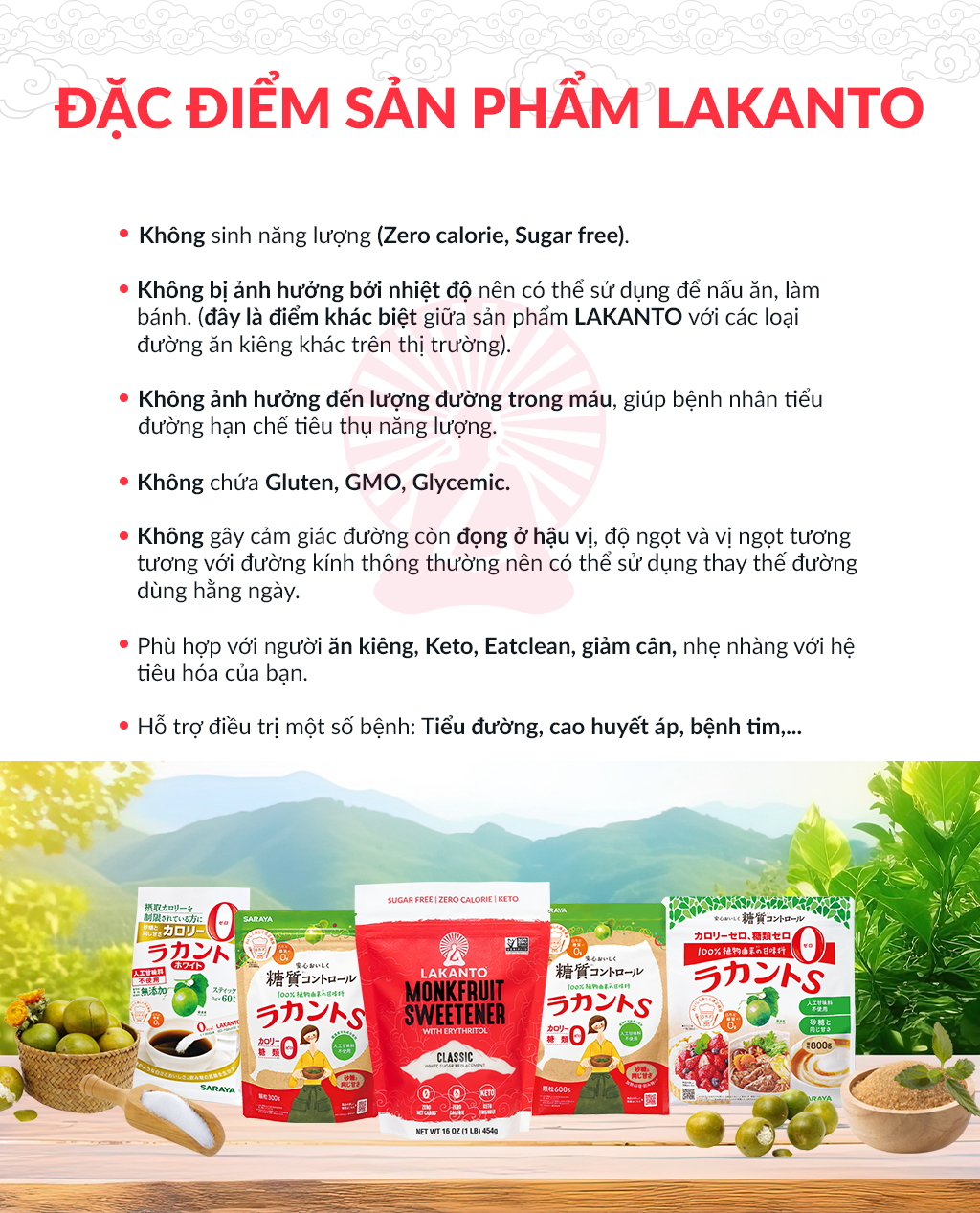 Mô tả Đường ăn kiêng La Hán Quả Saraya Lakanto MonkFruit Vàng, 0 Calo, 0 tăng đường huyết, 0 biến đổi gen - 300g - 7