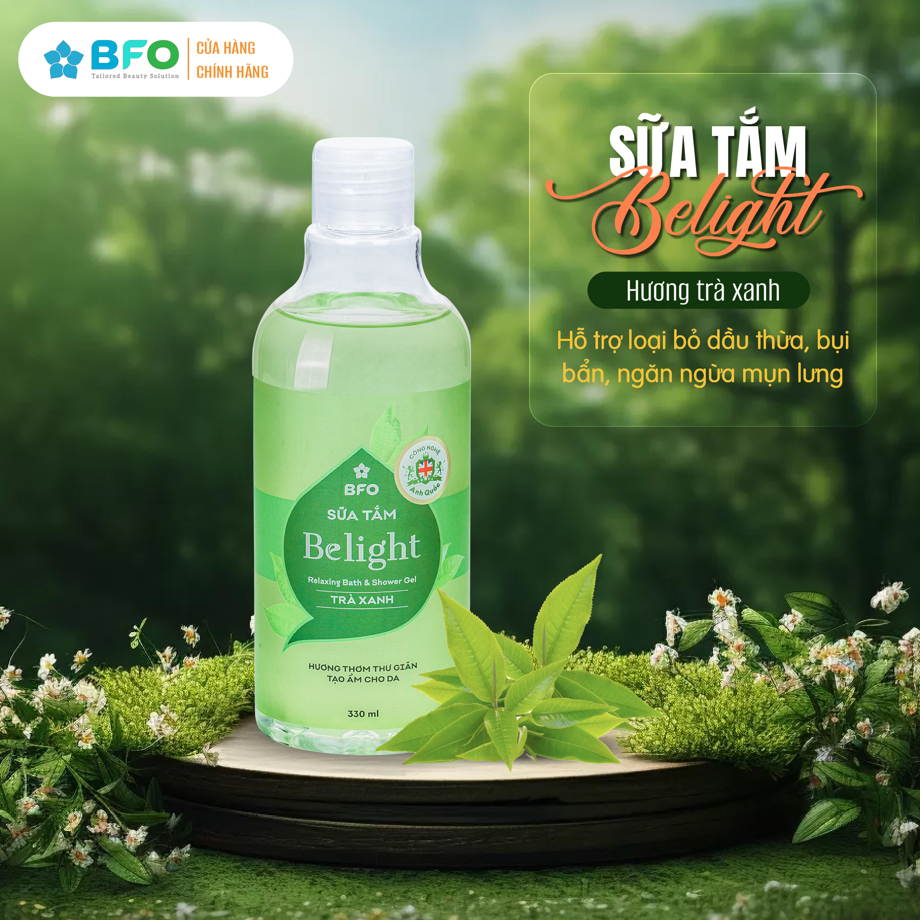 Mô tả Sữa Tắm Nước Hoa Dưỡng Ẩm Sáng Da BFO Belight Chai 330ml - 2