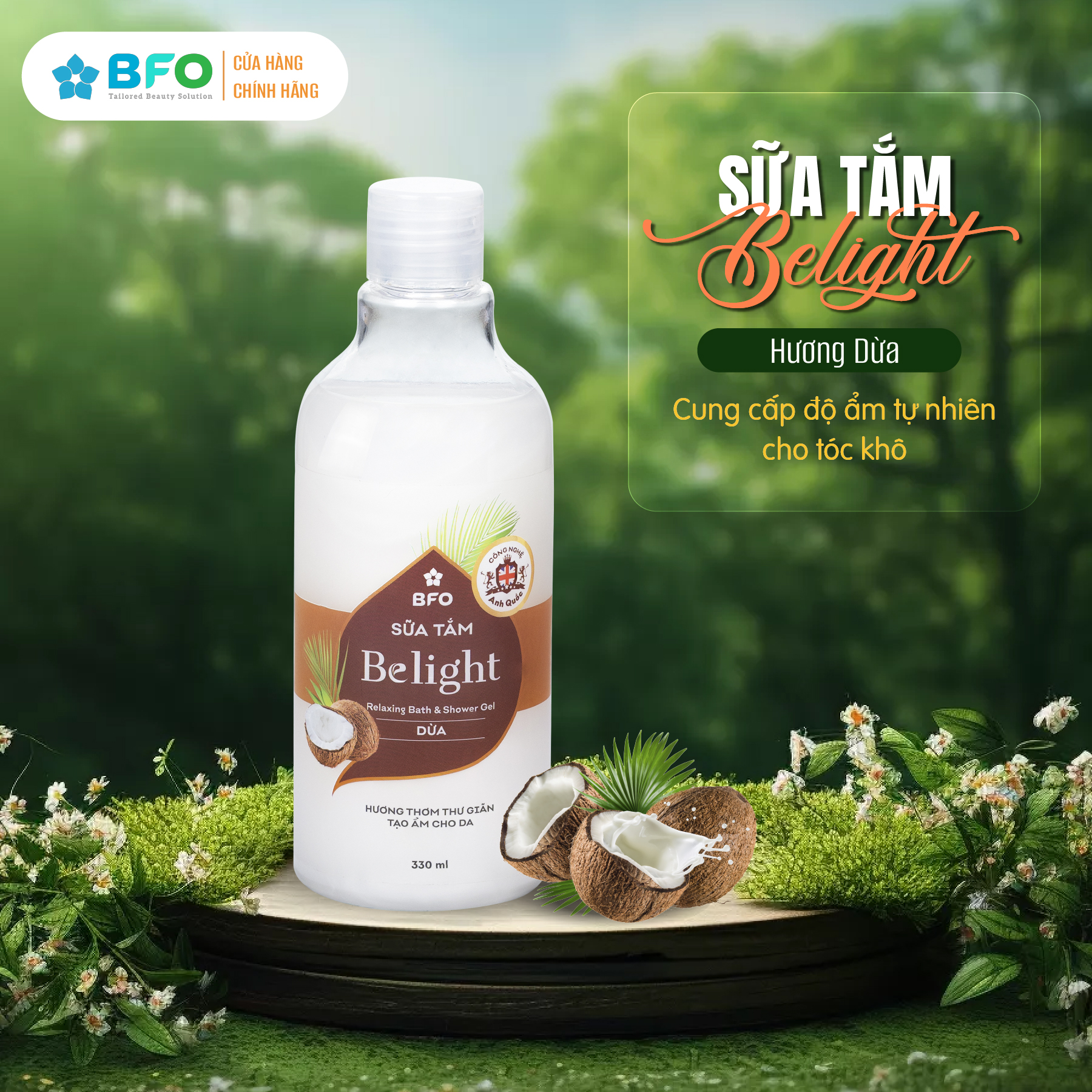 Mô tả Sữa Tắm Hương Nước Hoa Dưỡng Trắng Da Giữ Ẩm BFO Belight 330ml - 2