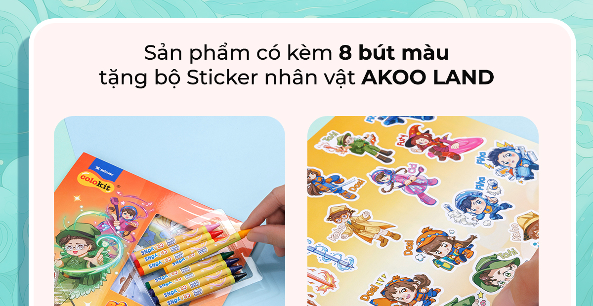 Tranh tô màu Thiên Long Colokit COB-C034/AK - Nhân vật Akooland - Tương ...