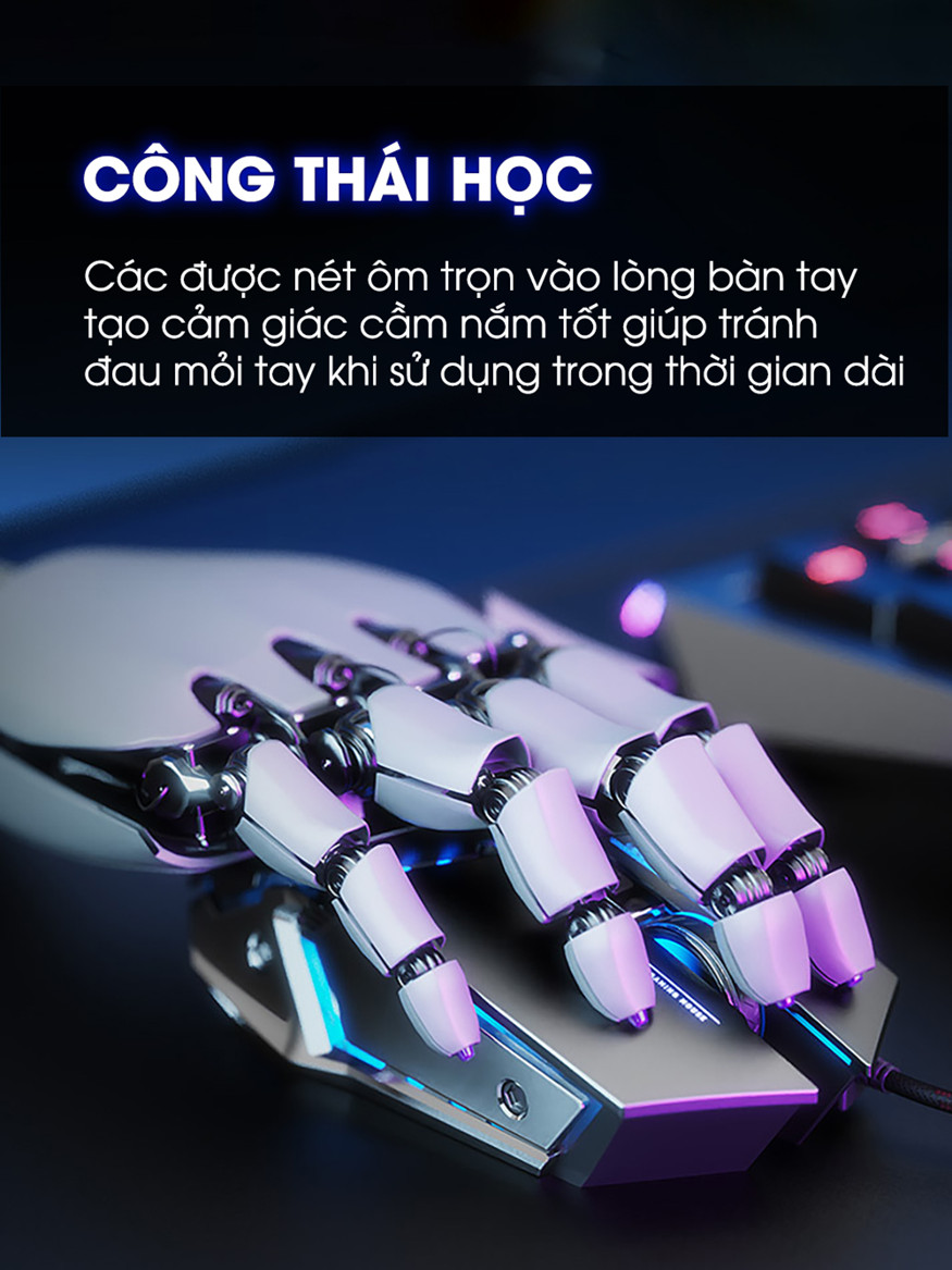 Thiết kế công thái học chuột SIDOTECH W2