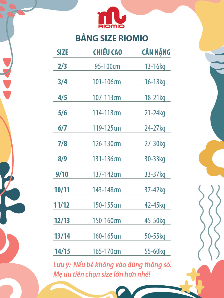 Mô tả Bộ đồ bé trai RIOMIO in hình dễ thương chất cotton mềm mát co giãn cho bé 27-50kg RBT632.2 - 5